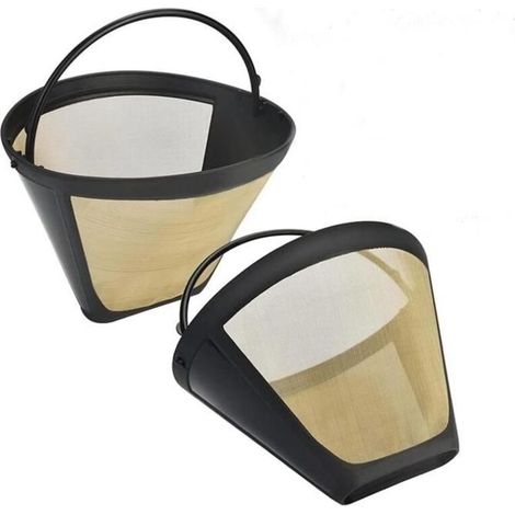 Filtre à café permanent doré, 2 pièces, 6 à 8 tasses (1/5)