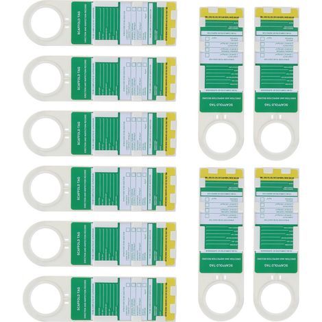 Lot de 10 étiquettes de verrouillage pour échafaudages, signalant les risques liés à la maintenance dans les secteurs de l'électricité, de la chimie et de la sécurité industrielle. (1/5)