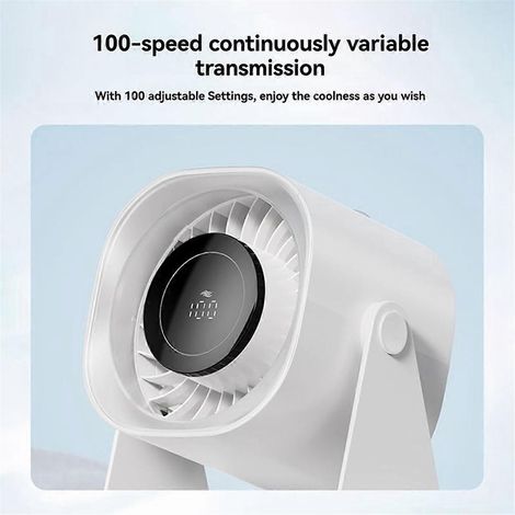 Kleiner Tischventilator mit Digitalanzeige, extrem leise und tragbar. (1/5)