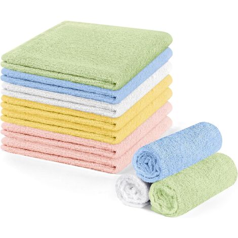 10PCS Lingette Démaquillante Lavable en Microfibre, 25 x 25cm Serviette Visage Skincare, Fibre de Charbon de Bambou, Convient pour Le Démaquillage, Les Soins des Bébés et Les Peaux Sensibles (1/5)