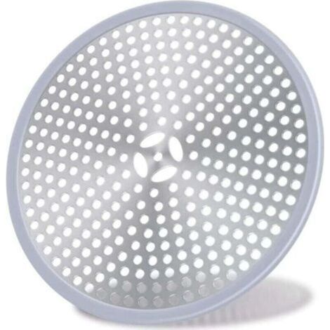 Drain de Douche, Filtre de Cheveux, Filtre pour bonde de Douche, Grille Douche Anti Cheveux, Couverture de Drain Filtre à Évier, Attrape-Cheveux Douche Drain - Acier Inoxydable Argent et Silicone 1 (1/5)