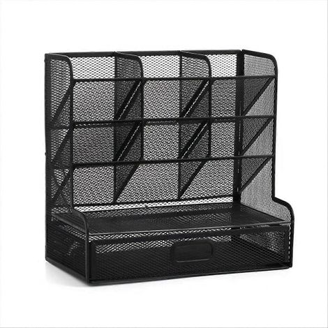 Casier métallique au sol très spacieux, 10 compartiments avec tiroirs intégrés, armoire de rangement robuste pour vestiaire et atelier, finition résistante, grande capacité. (1/5)