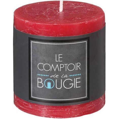 Bougie rustique rouge 220g - Atmosphera créateur d'intérieur (1/4)