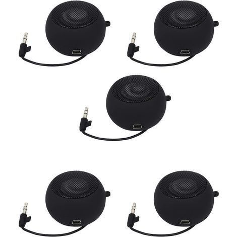 Lot de 5 mini haut-parleur portable rechargeable de voyage haut-parleur avec Aux Input Wired 3.5mm Headphone Prise (1/5)