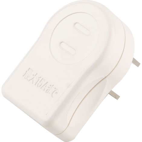 Adaptateur prise murale 90° 2 broches, rallonge électrique US 125V 1500W, prise verticale compacte, bloc multiprise mural, chargeur USB non inclus, sécurité enfant, sortie latérale. (1/5)