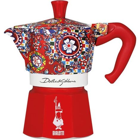 Bialetti Moka Express Dolce Gabbana Kaffeekanne Rot 3 Tassen (1/2)