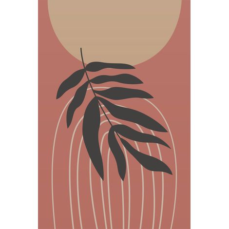 Papier peint panoramique - Feuille Boho - 170 cm x 255 cm (1/2)