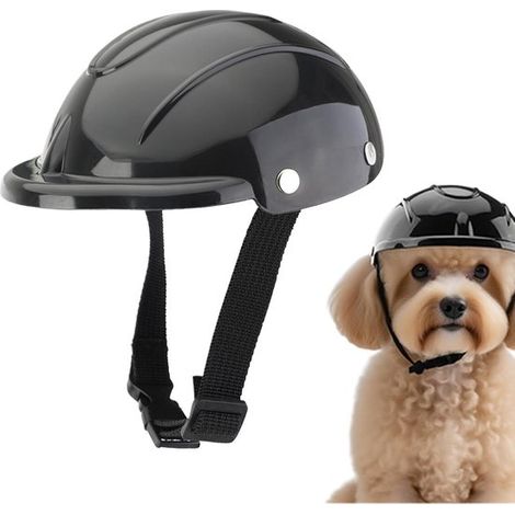 Casco de moto para perros,casco rígido para perros,Sombrero protector ajustable y transpirable para cachorros,gatos y mascotas para ciclismo (1/5)