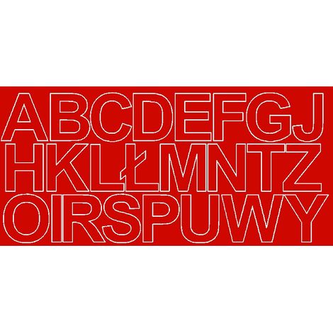 Aufkleber, selbstklebende Buchstaben, 7 cm, rot matt