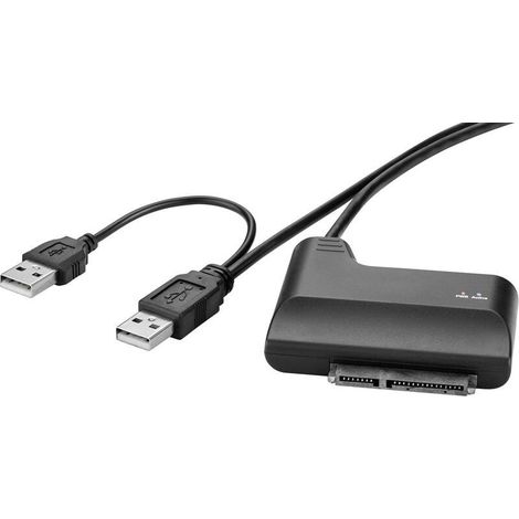 Trywise disques durs / SSD Adaptateur [1x USB 2.0 type A mâle - 1x SATA mâle 7+15 pôles] 0.30 m contacts dorés W070491 (1/4)