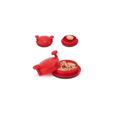 Tritacarne per pollo, tritacarne, utensile per tritare la carne con manico, tappetino antiscivolo, adatto per sminuzzare maiale, manzo e pollo (scatola rossa) - Crezuo
