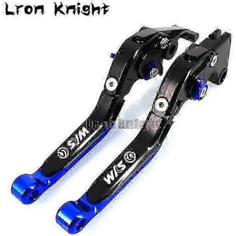 Compatible avec les motos Sym T2 T3 Sb300 Wolf250 T2/t3 Sb 300 Wolf 250 : levier de frein et d'embrayage CNC réglable, pliable et extensible avec logo (L) (1/5)