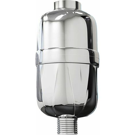 royaluxe - Filtre à Douche Remplaçable, Long Universel et à Haute Puissance Douche Filtre pour Chaud Froid Améliore Hygiène avec Bande de Téflon - Argent (1/5)