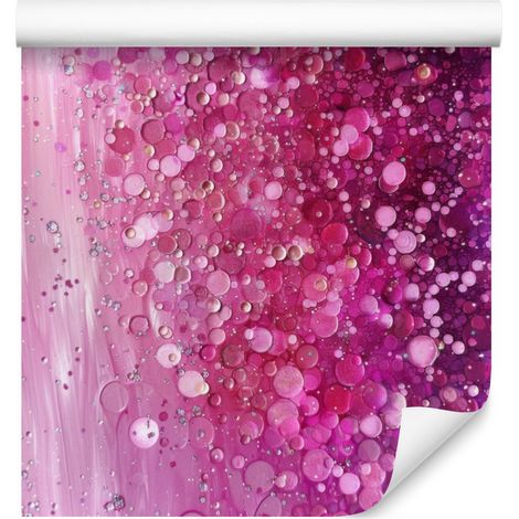Papel pintado Tinta morada, rosa empolvado, violeta y rosa 50x1000 cm (1/5)