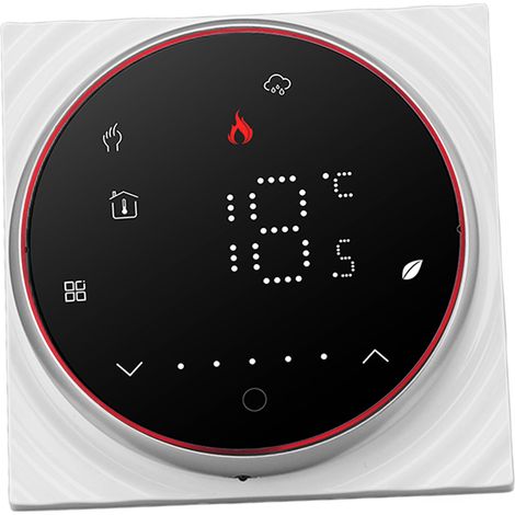 Thermostat intelligent sans fil écran LED haute précision température programmable pour chauffage électrique domestique et climatisation 95-240V noir (1/5)