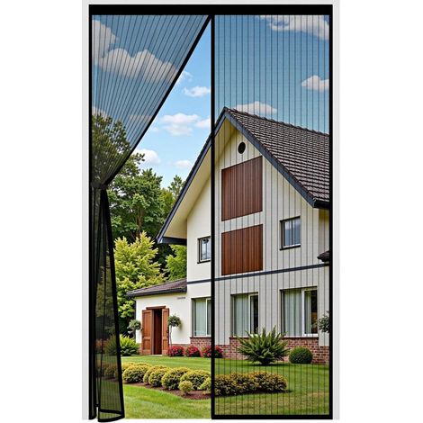 Insektenschutzgitter für Türen und Fenster,120 x 210 cm,ultrafeines Netzgewebe,Magnetverschluss für Fliegengittertüren,kein Bohren erforderlich (1/5)