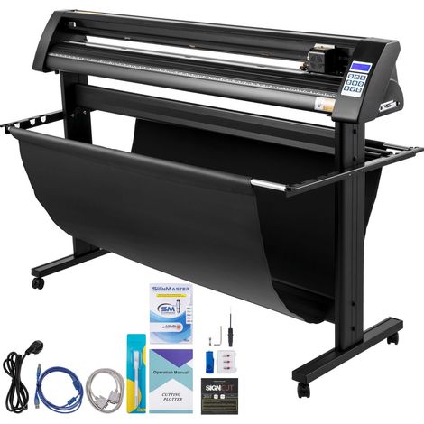 Découpeuse vinyle 1350 mm avec écran LED, œil optique intégré semi-automatique, compatible SignCut (Mac/Windows), support inclus. (1/5)