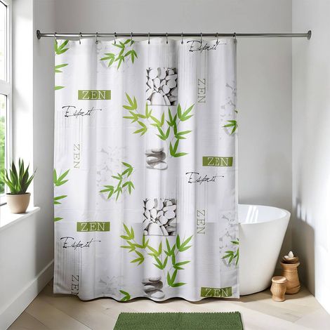 Tenda doccia peva 180x180cm 12 anelli bianco - intemporelle - Tendance