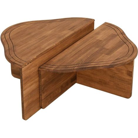 Dmora - Wohnzimmertisch Dmelgrat, Niedriger Wohnzimmertisch, Kaffeeregal, Couchtisch für Sofa, 90x90h40 cm, Eiche (1/5)
