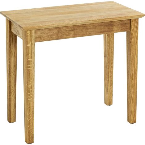 Table d'appoint en bois massif huilé coloris Chêne - Longueur 56 x Hauteur 52 x Profondeur 30 cm (1/5)