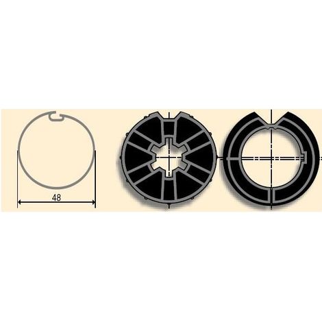 Jeu d'adaptation moteur pour LS 40 tube ø 48 somfy (1/2)
