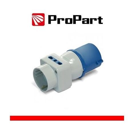Adaptador tripolar propart triplo spina ind.16a 2p+t IP44