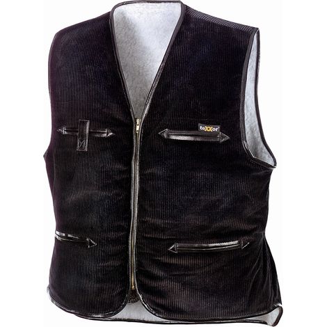 teXXor® Breitcordweste VEGA schwarz 100% Baumwolle 4200XXL Gr.XXL (1/4)