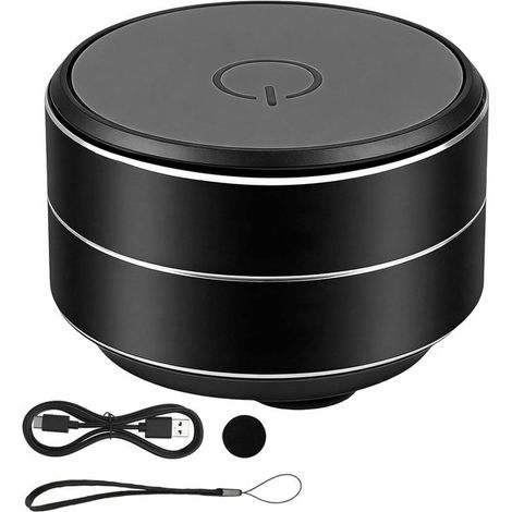 Mini altoparlante Bluetooth magnetico con luce RGB, altoparlante portatile impermeabile, Bluetooth 5.3, 7 ore di riproduzione, stereo TWS, scheda TF, vivavoce, supporto per telefono, nero (1/2)