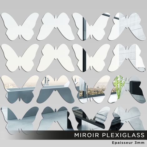 Kit Miroir Plexiglass - Papillons - KIT 102x120 cm (1/2)