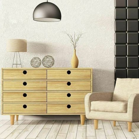 4pcs Pieds de meubles en bois - Bois d'hévéa robuste Avec plaque et vis - Canapé TV lit table - 5 cm (1/3)