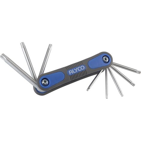 JUEGO 8 LLAVES ACODADAS TORX INV T9-T40