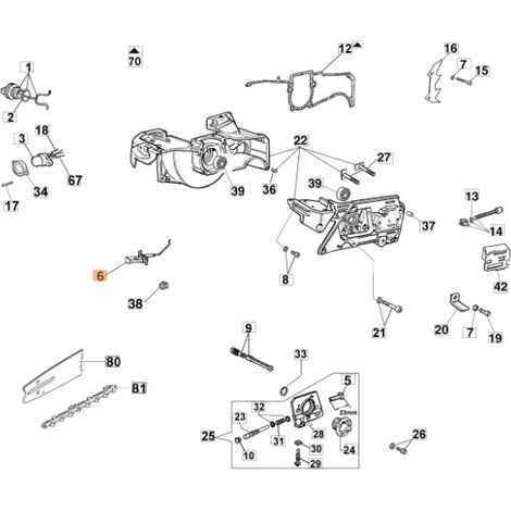Leva avviamento motosega modelli GS630 ORIGINALE OLEOMAC 50020086R