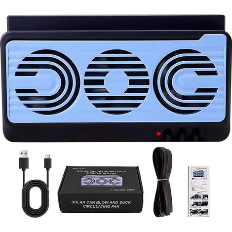 Ventilateur Solaire Fenêtre Voiture Rafraîchissant Silencieux (1/5)