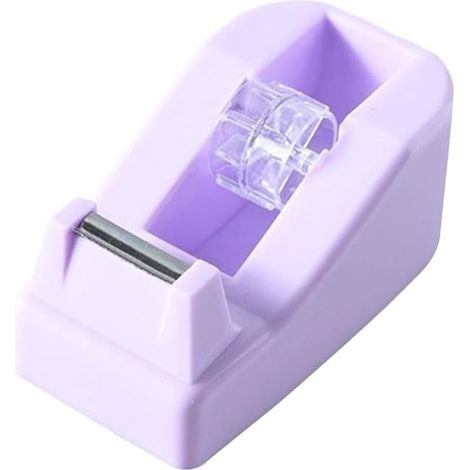 Dévidoir de ruban adhésif violet - Outil de découpe rechargeable - 18 x 20 mm - Pour la maison, l'école et le bureau (1/5)