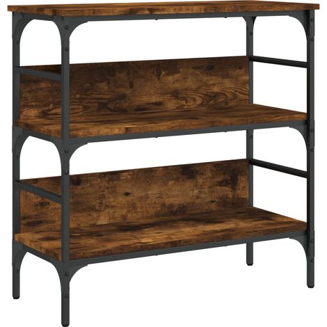 Console Table Smoked Oak 75x32x75 cm Engineered Wood vidaXL (1/5)