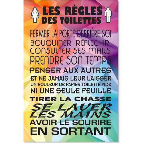 Affiche, Les règles des WC 3 - 40x60cm - made in France (1/5)