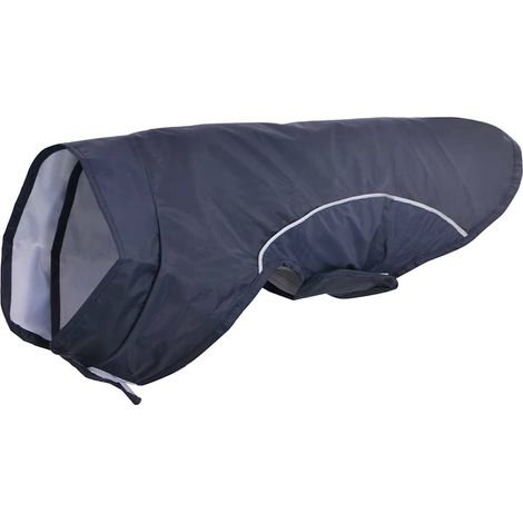 Imperméable pour chien avec bandes réfléchissantes polyester bleu marine taille S (1/5)