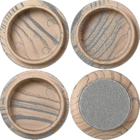 Patins de sol antidérapants en feutre de 60 mm (2,4 pouces) pour pieds de meubles et chaises, compatibles avec les sols en bois et stratifiés, lot de 4 (1/4)