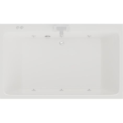 Wholesale Domestic Verna 1800mm x 1100mm 6 Jet Chrome V-Tec Double Ended Whirlpool Bath (1/5)