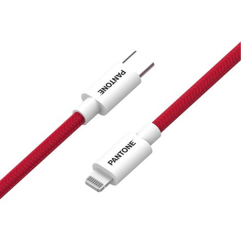 Pantone PT-CTL002-5R1 câble Lightning 1,5 m Rouge, Blanc (1/3)