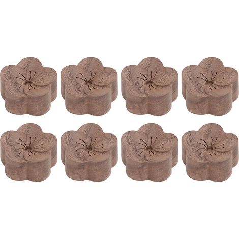 Lot de 8 diffuseurs d'arômes pour voiture, motif floral, simple et facile d'utilisation. Diffuseur en bois adapté aux huiles essentielles pour voiture.