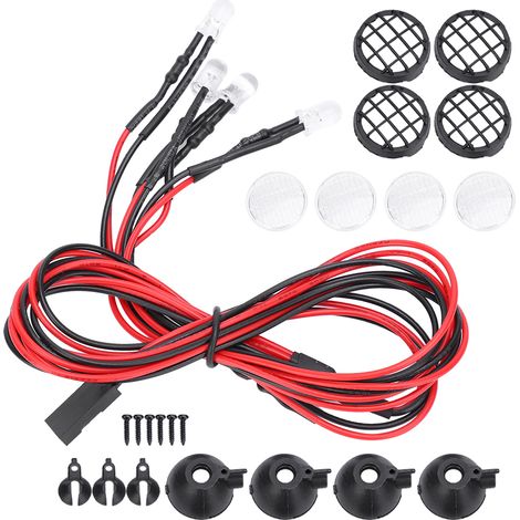 Universeller LED-Scheinwerfer mit Lampenschirm für 1/10 RC Crawler-Autos TRXAAXS/TRX4/SCX10/D90 (1/5)