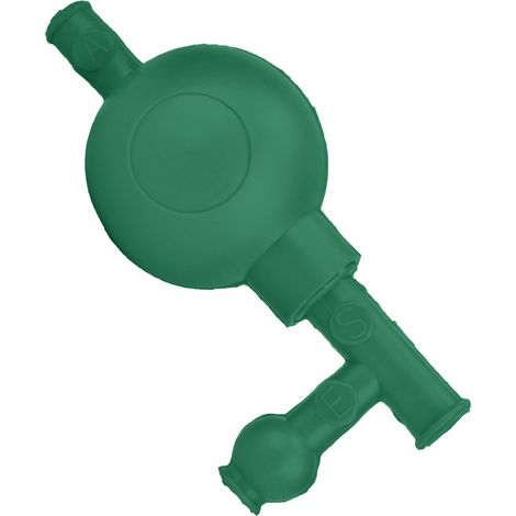 Pipette de laboratoire à aspiration en caoutchouc, remplisseuse quantitative de pipettes sous pression sécurisée avec 3 valves (verte) (1/5)
