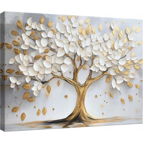 tableau pour chambre salon cuisine fleurs arbre 3d sur toile Murale 60x40 (1/3)