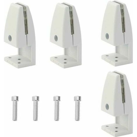 Lot de 4 pinces de séparation de bureau, en alliage d'aluminium, clips de protection contre les éternuements, clips pour panneau d'intimité pour salle de classe (5–20 mm) (1/3)