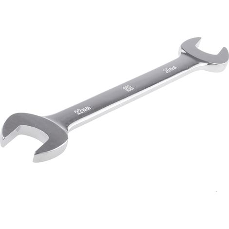 Jeu de clés à fourche 20 x 22 mm RS PRO en Acier chrome vanadium ( Prix pour 1 ) (1/2)