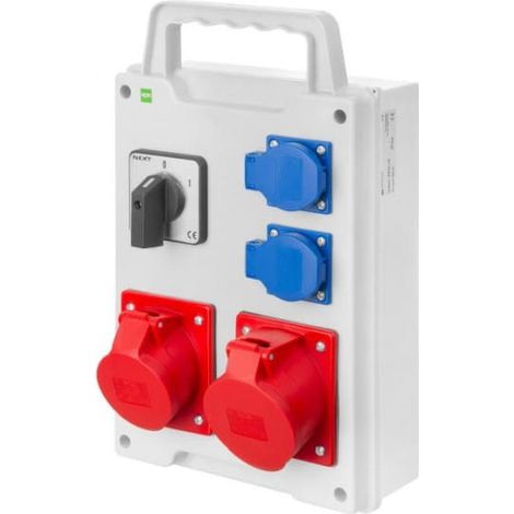 Quadro elettrico RS per edifici 0/1, 2x2P+Z, 16A/5P, 32A/5P, IP44 6214-16