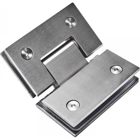 135° Charnière de Douche sans Cadre à Verre Support de charnières Porte Douche 304 Acier Inoxydable 2pcs (1/5)