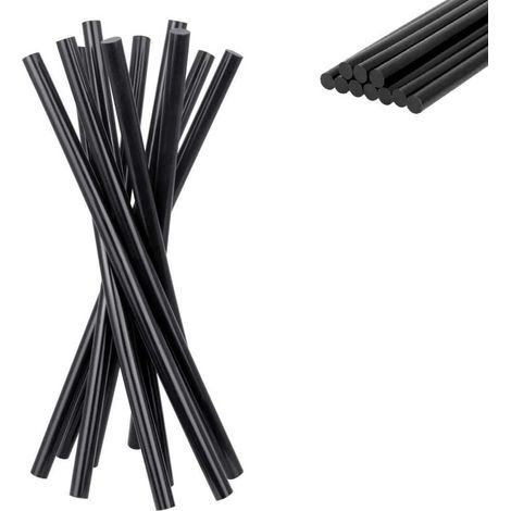 Lot de 50 Bâtons de Colle Chaude 270 x 11 mm Colle Carrosserie Automobile Extra Forte Bâton de Colle Thermofusible pour Pistolet à Colle Répartition de Débosselage Voiture Tissu Plastic - Noir (1/5)