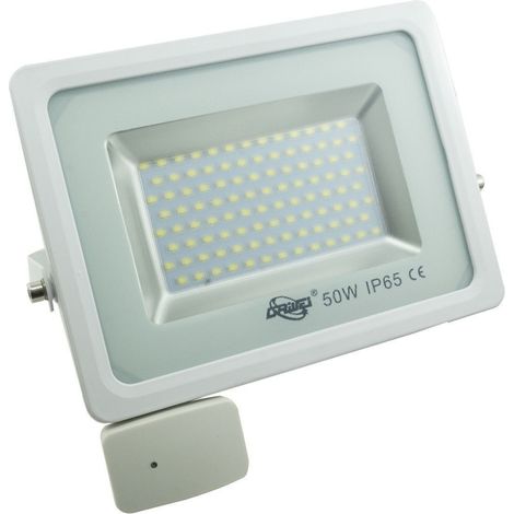 TrAdE Shop Traesio - Faro Faretto Fari Led Ip65 Con Sensore Movimento Crepuscolare 10w 20 W 30 50 100 -  50 Watt